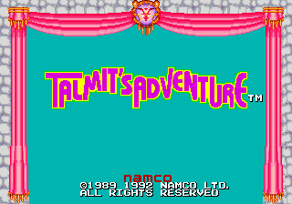 Talmit's Adventure title screen for Sega Mega Drive
